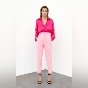 Zara Pink Trousers Pants